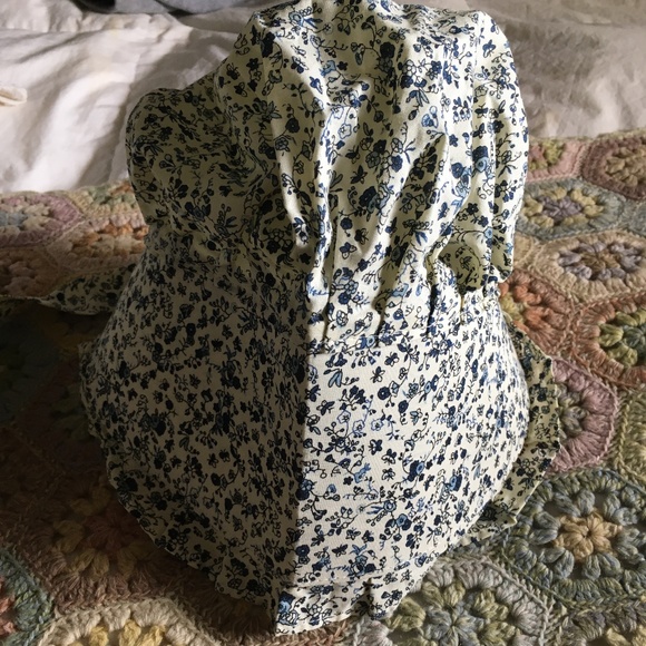 New Bo Peep Liberty Print Floral Cotton Bonnet One Size - Picture 2 of 3